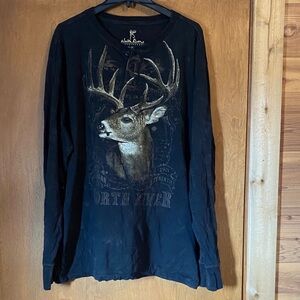 North River deer henley long sleeve
